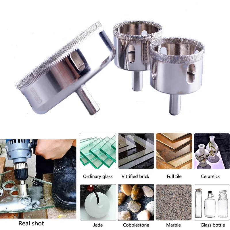 Набор алмазных сверл для стекла мрамора плитки гранита 4 30 мм 1 шт.|Сверла| |