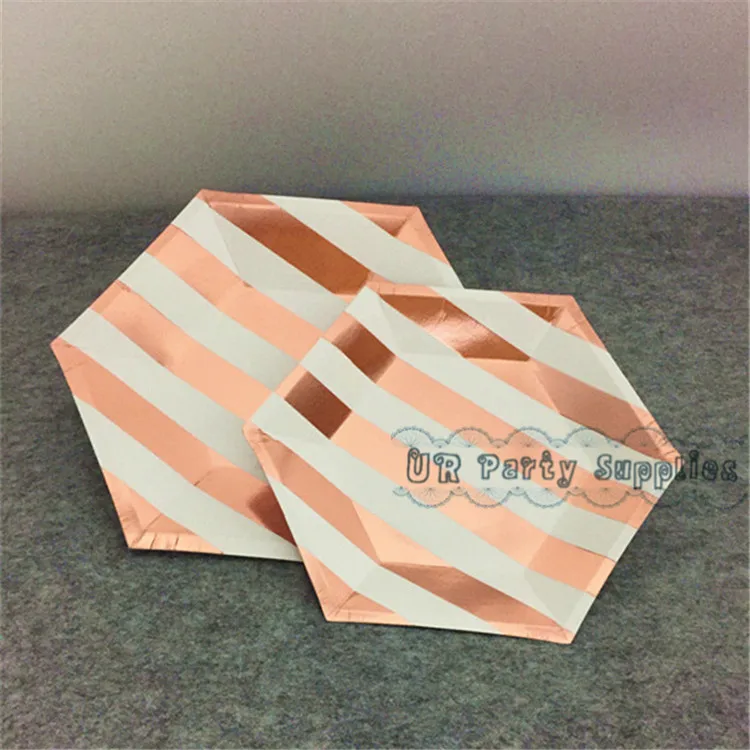 Набор посуды для вечерние из розового золота 16 комплектов маленькая