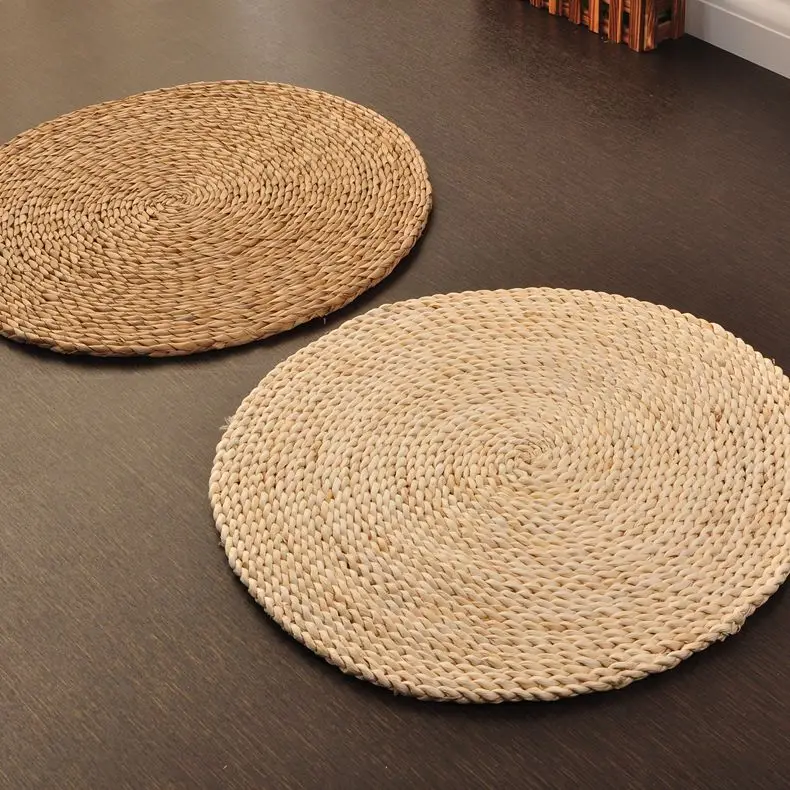 Ручная работа коврики в виде кукурузной шелухи футон татами столовая круглая
