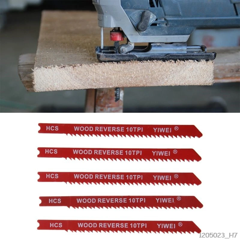 

5pcs Durable U-shank High Carbon Steel 6 8 10 12 TPI Reciprocating Saw Blade Cutter For Wood Jig Cutting