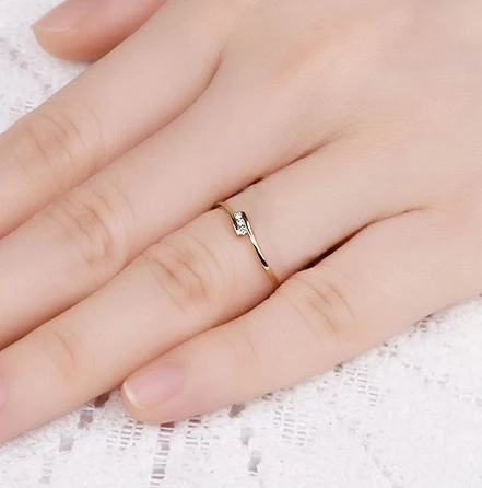 18 K Золотое кольцо Настоящее 18 K твердые золотые кольца хорошая красивая высококлассная Модная классика вечерние ювелирные изделия Новинка - Цвет камня: Цвет: желтый