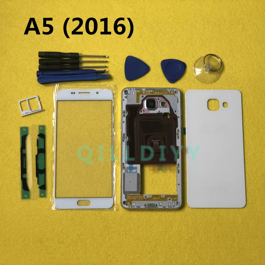 Чехол с полным корпусом для Samsung Galaxy A5 2016 A510 A510F панель средняя рамка Крышка