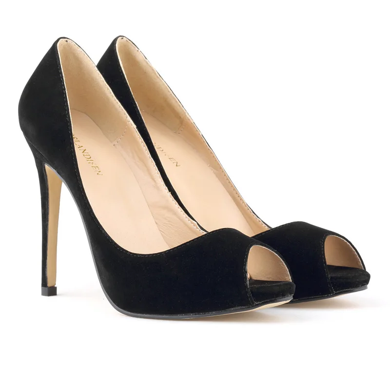 

Loslandifen/женские туфли-лодочки модные флоковые туфли без застежки на тонком каблуке 11 см с открытым носком ярких цветов; офисные женские туфли на высоком каблуке