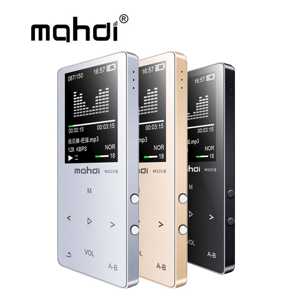 Новые металлические Bluetooth Спорт MP3 плеер Портативный аудио 16 ГБ с Встроенный