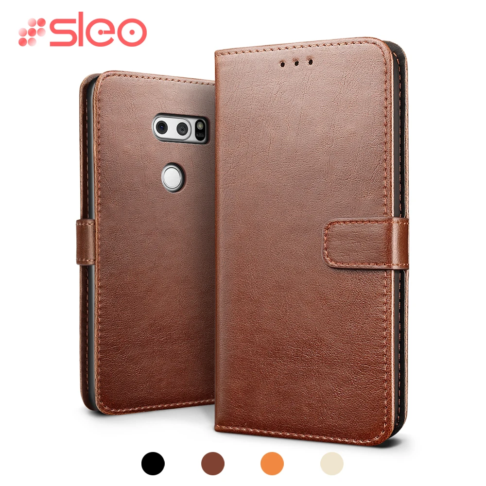 SLEO для LG V30 Plus искусственная кожа флип чехол плюс крышка подставка держатель карт