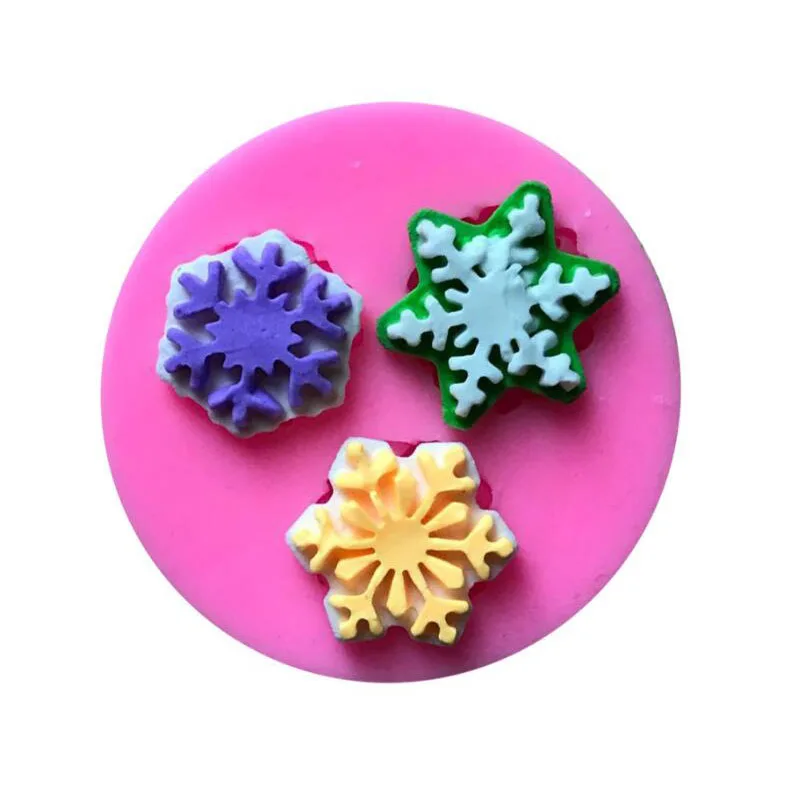 Форма снежинки помадка мыло сахар торт украшение силиконовая форма сахарное