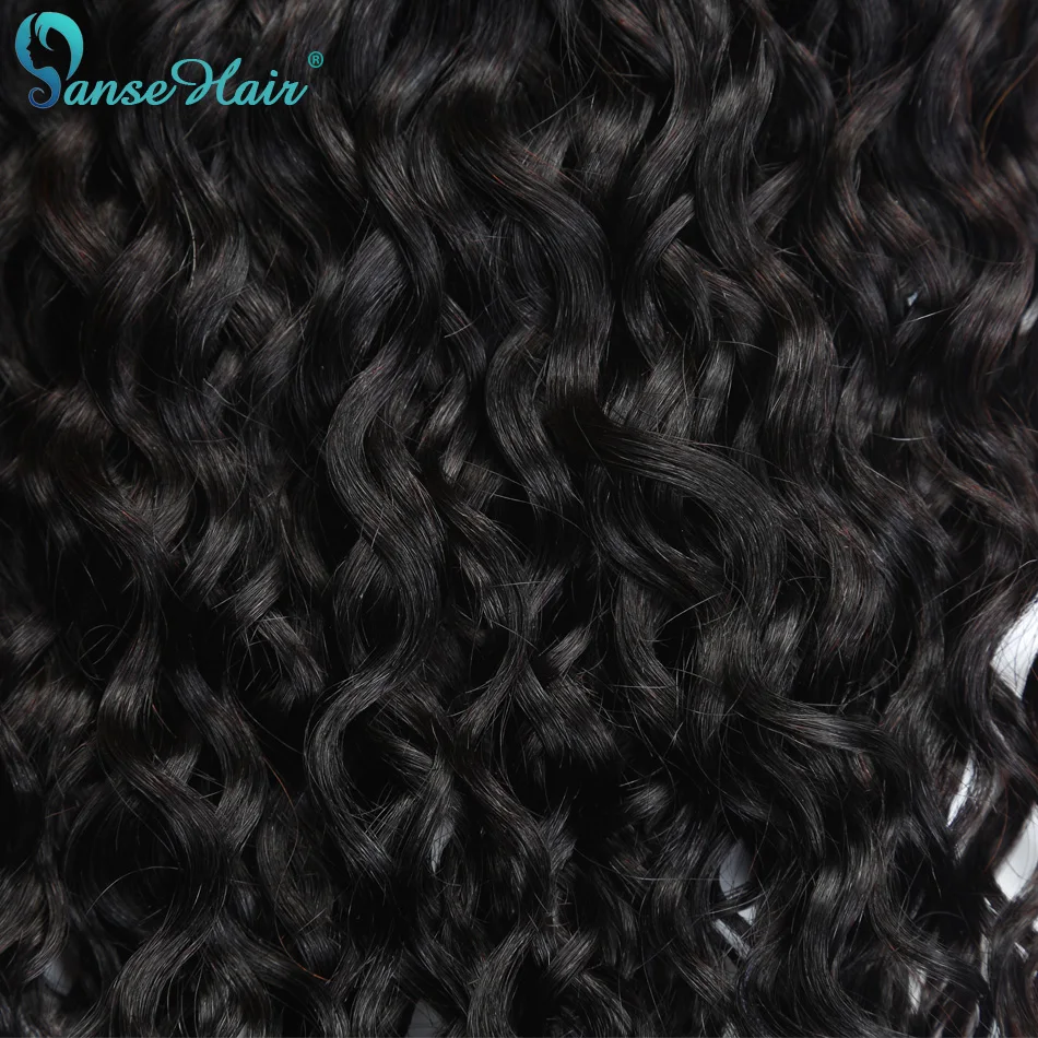 Натуральные человеческие волосы не Реми волнистые пучки с 4*4 шнурками бирманские