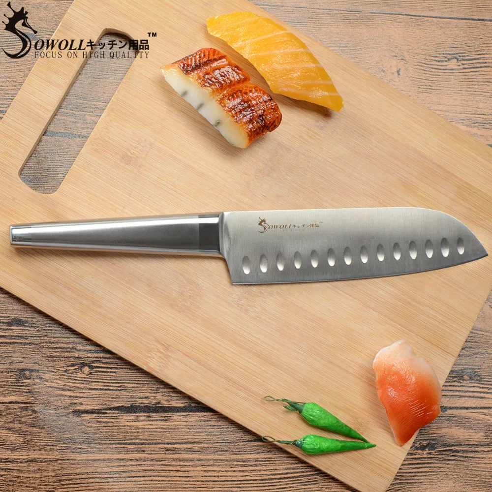 SOWOLL кухонные ножи шеф-повара нож японский кухонный из нержавеющей стали Ультра