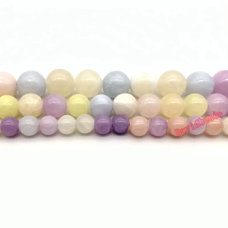Natural Stone mixed Colorful Chalcedony Beads Round Loose 4mm 6mm 8mm 10mm 12mm For DIY Necklace Bracelet Jewelry Making | Украшения и