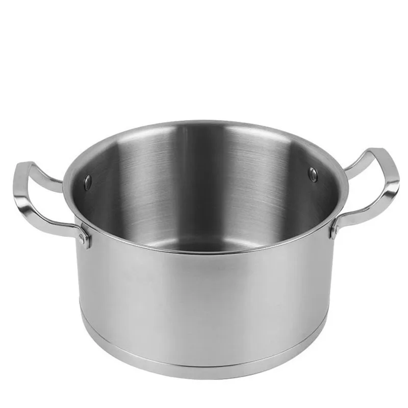 

430 Stainless Steel Cooking Porridge Deep Soup Pot Compound Bottom Saucepot