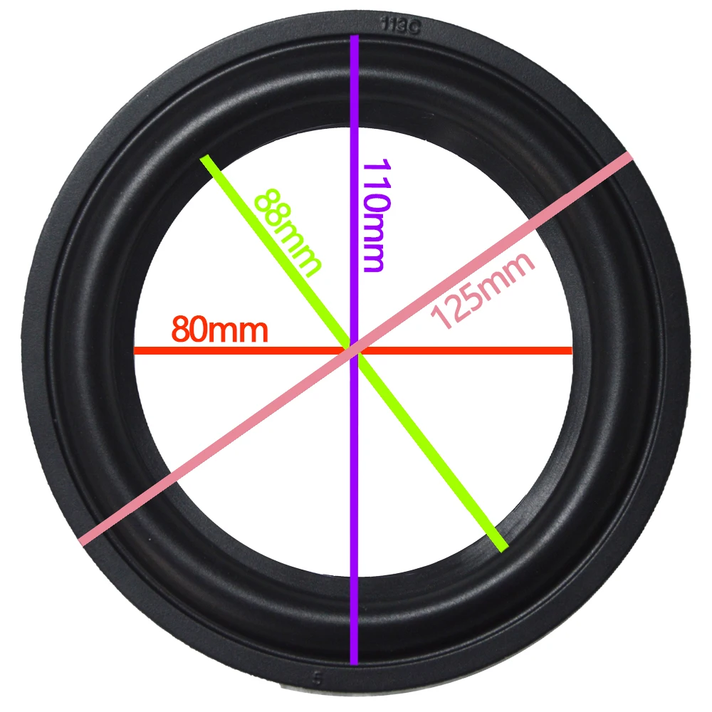 

Резиновая окантовка низкочастотных динамиков, 5 дюймов, 113C, 2 шт., для ремонта низкочастотных динамиков (125 мм/110 мм/88 мм/80 мм)