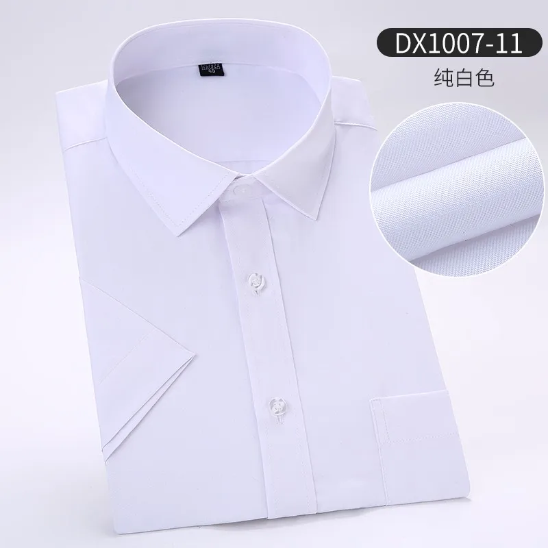 Большие размеры 8XL 7XL 6XL 5XL 4XL летние мужские рубашки с коротким рукавом однотонные повседневные рубашки зеленый тонкий твил Рабочая Мужская блузка