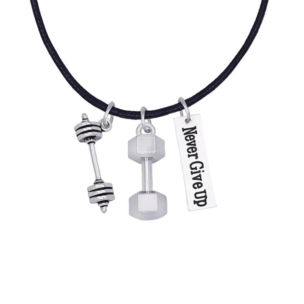 Сплав Античное посеребренное покрытие для спортзала спорта фитнеса никогда не