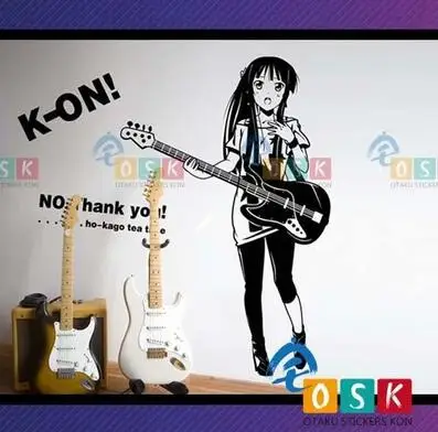 Аниме K-ON mio виниловые наклейки на стену декорация домашний декоративный
