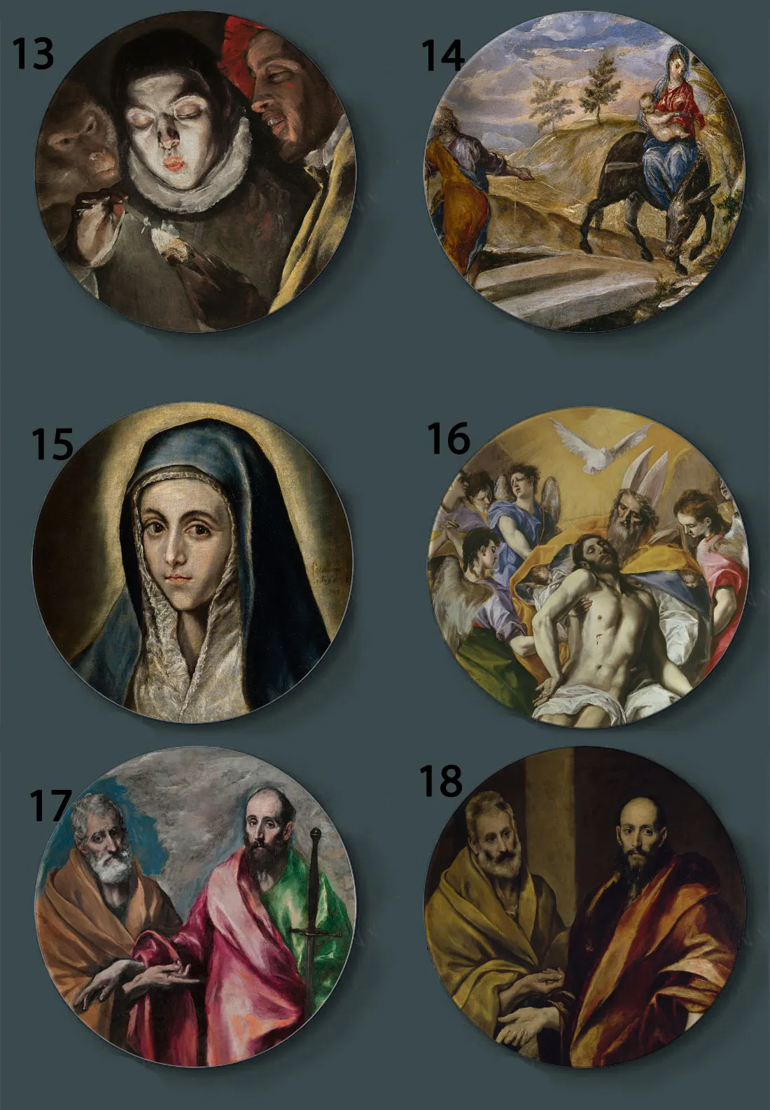 El Greco священник декоративная тарелка Мадонна Иисус церковь декоративная тарелка домашняя Наклейка на стену тарелка испанский Ренессанс живопись тарелка