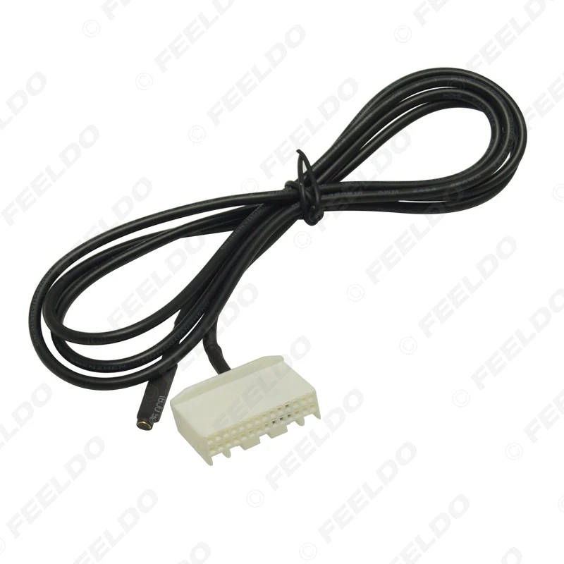 FEELDO 1 шт. 5 м автомобильный Аудио Видео CD DVD Changer Micphone микрофон адаптер провода 28Pin