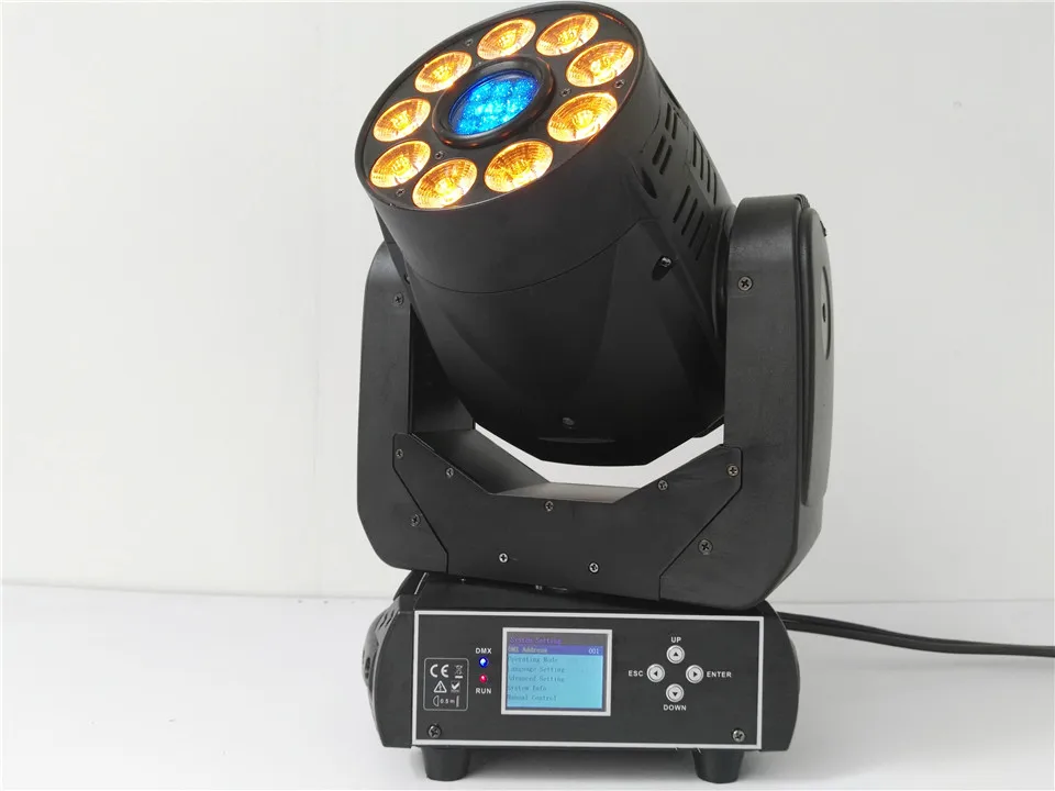 6 шт. 90 Вт LED Moving Head Light + 9x18 WASH RGBWA UV в 1 цвет Light/90 Disco DJ DMX прожектор Ligh|Эффект