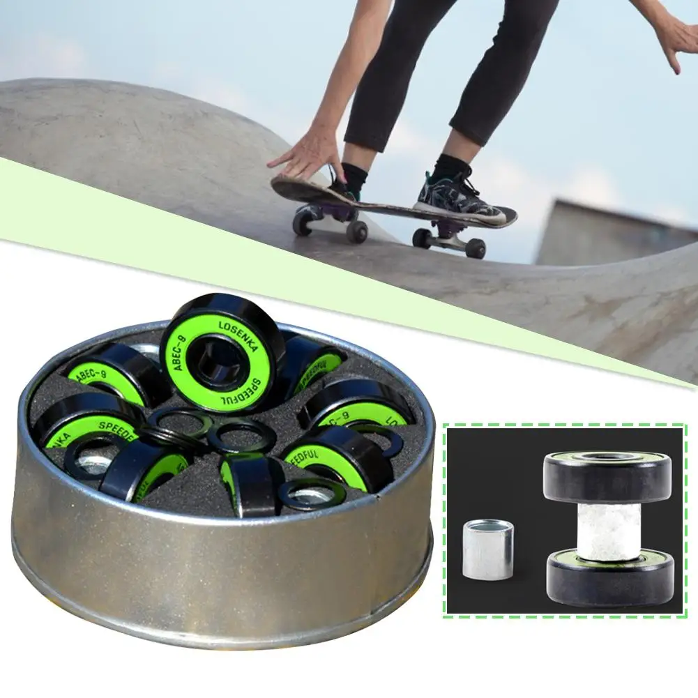 8 шт. подшипников ABEC 9 роликовых FreeLine скейт скейтборд Лонгборд Rodamientos|Скейтборд| |