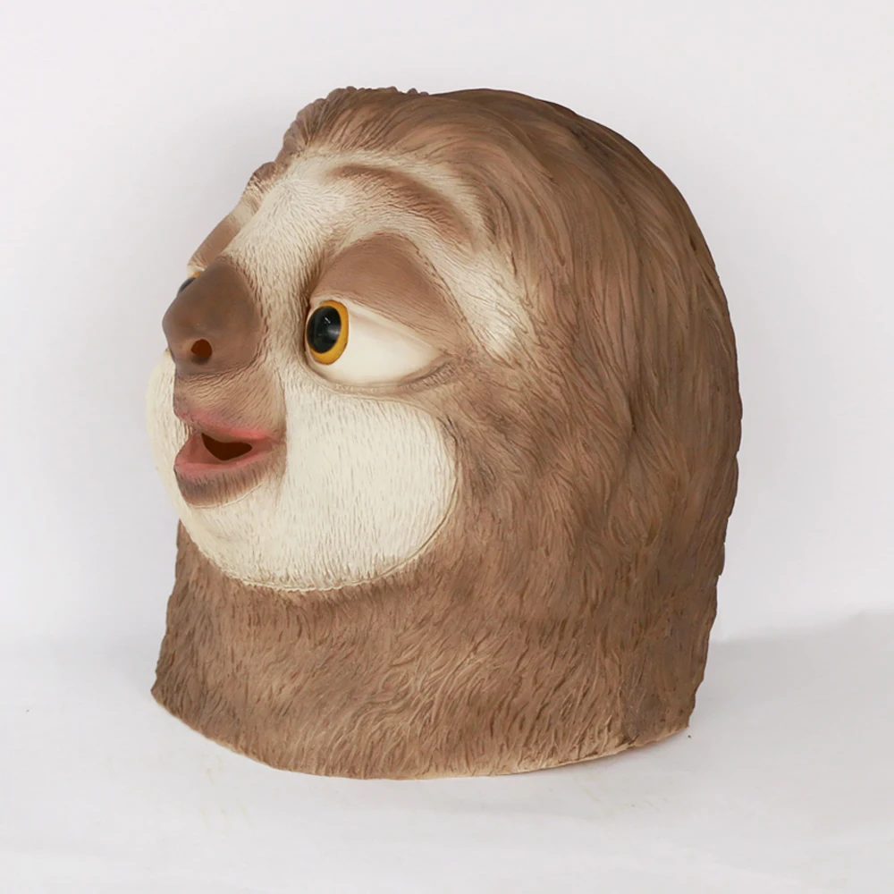 Латексная Маска Ленивец зотопия флеш ленивая маска в комплекте латексная на