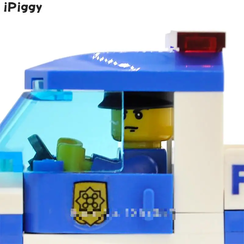 IPiggy 2018 новые 84 шт блоки кирпичики наборы город образовательный полицейский пикап