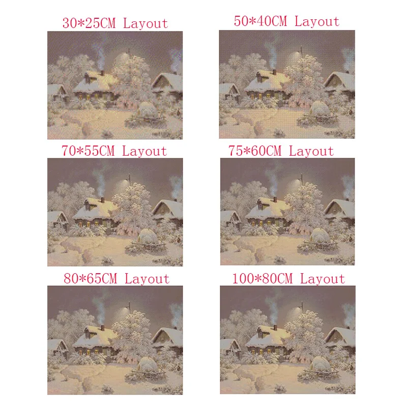 Алмазная 5D картина из смолы Diy алмазная живопись снежный вид домашнее украшение