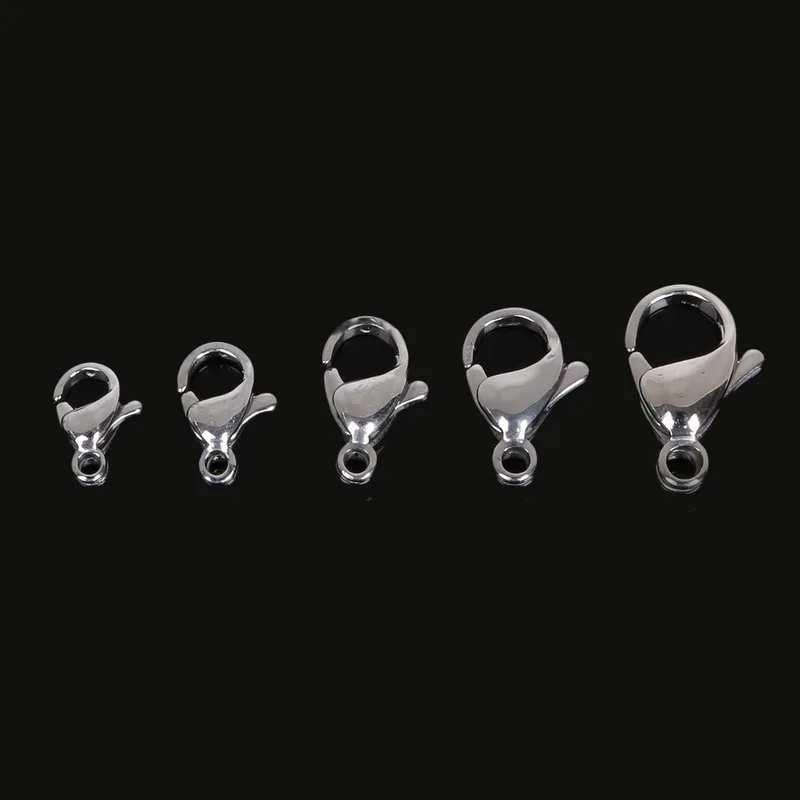 

Wholesale Price 30pcs/lot Stainless Steel Lobster Clasp For Jewelry Making Bracelet Necklace Jewelry Findings