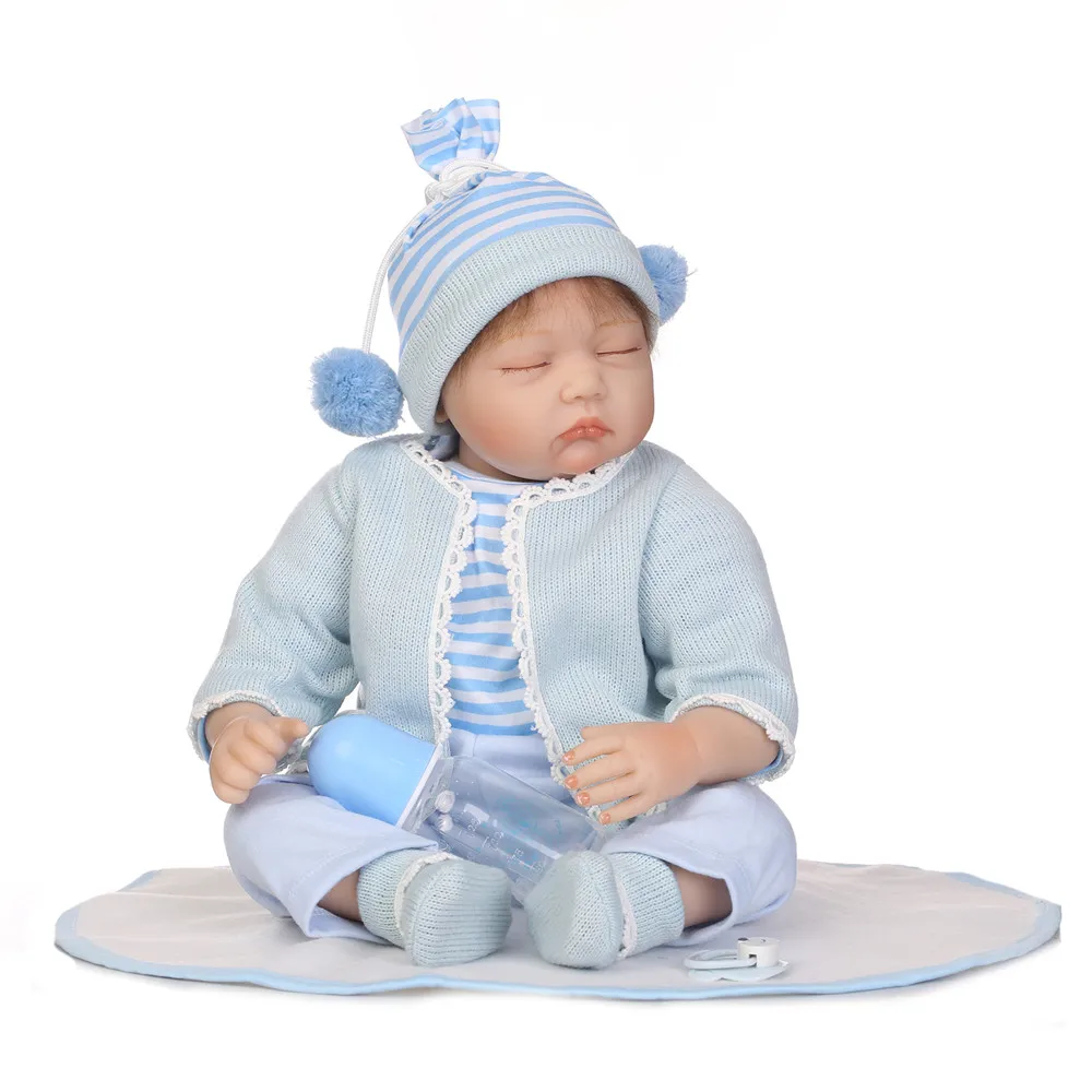 55 см bebe мальчик reborn куклы реалистичные силиконовые baby девочка bonecas дети играть