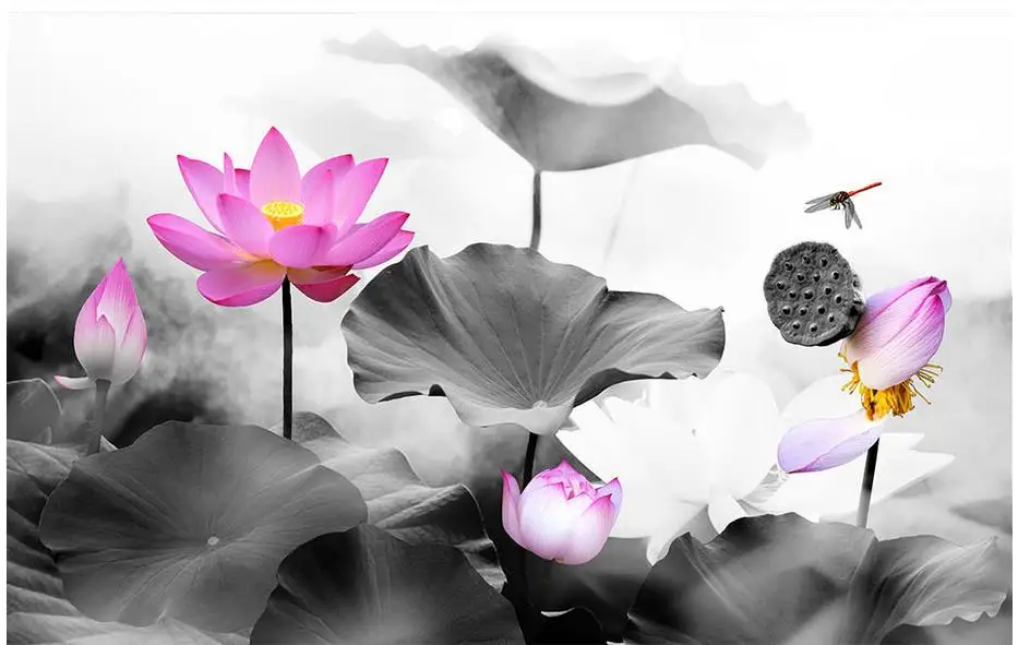 Обои для гостиной Lotus китайские обои стен 3d окон украшение дома | Обустройство
