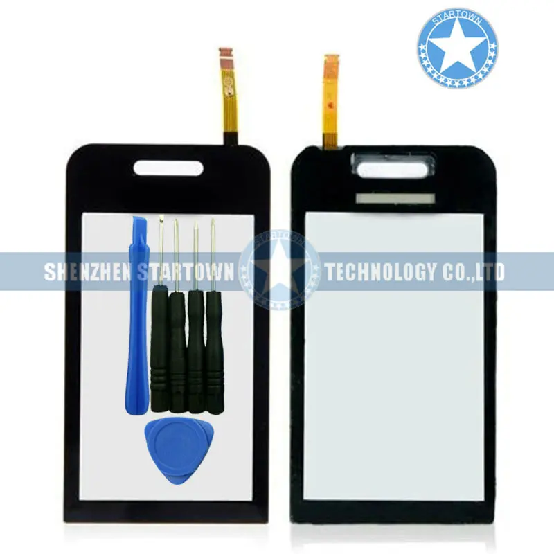 Черный сенсорный экран дигитайзер Pad Передняя панель стекло для Samsung S5230 Tocco Lite с