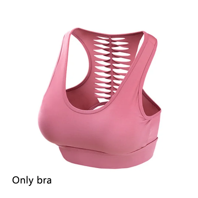 Brown Bra Женский комплект для йоги, бесшовный спортивный бюстгальтер для йоги с высокой талией, леггинсы для спортзала, спортивный костюм пуш-ап, костюм для фитнеса для тренировки - Цвет: Brown Bra