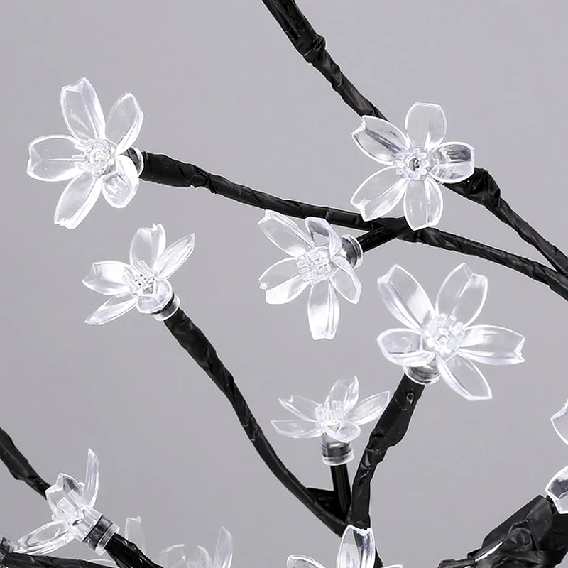 Светодиодные лампы Cherry Blossom ветви деревьев кристалл ночные огни настольные лампы для спальни вечерние свадебные домашние Декор, освещение
