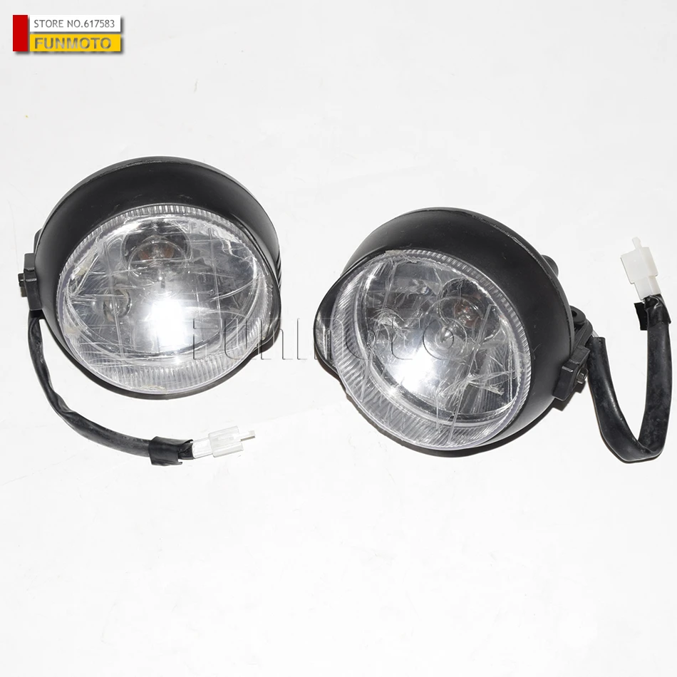 2pcs headlight suit for KINROAD250/ KINROAD1100 buggy/PGO250 diameter of headlight cover is 110mm