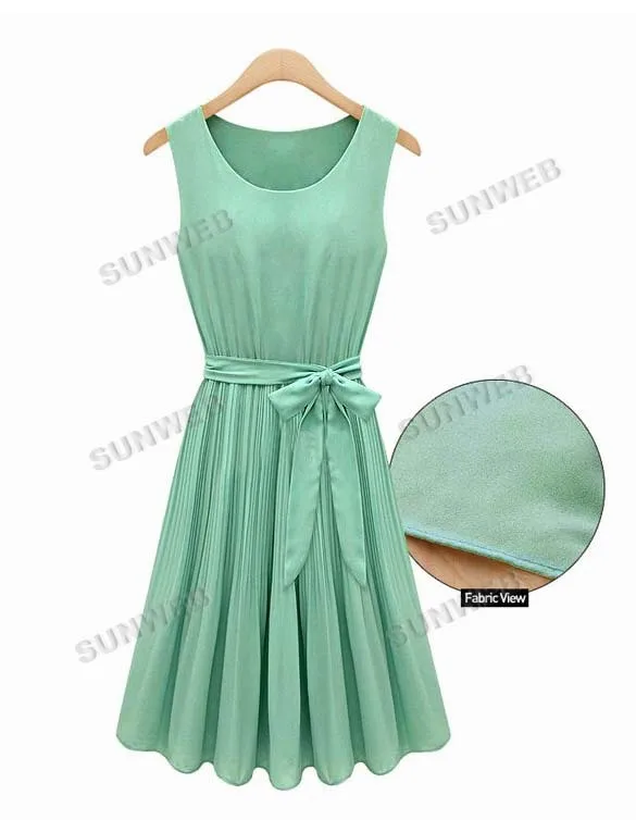 Женская элегантность круглым воротом без рукавов плиссированные жилет