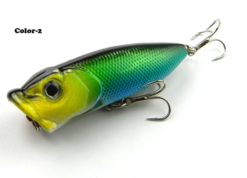 Wholesale! 100pcs/lot 6.5CM/11.8G Popper Fishing lures Multi-Colors Plastic hard baits fishing tackle 6-9 | Спорт и развлечения