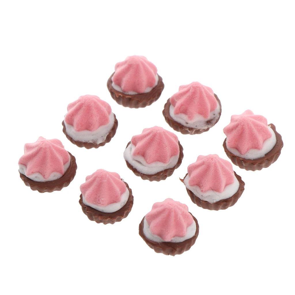 10pcs Miniature Cream Cookies for 1/12 Dollhouse Food Bakery Decoration | Игрушки и хобби