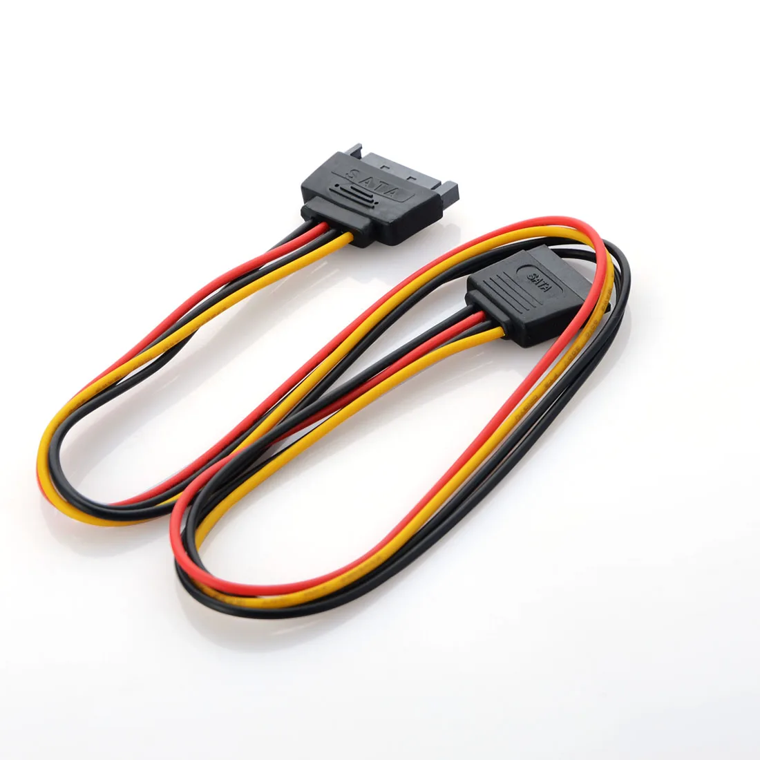50 см Новый кабель адаптера питания 15 Pin SATA штекер к двойному Molex 4 IDE HDD гнездо|15 pin