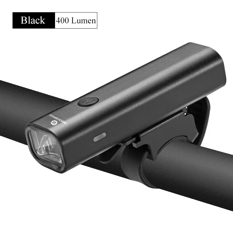 400 Lumen ROCKBROS велосипедная фара непромокаемая USB зарядка MTB велосипедная передняя лампа Велоспорт Сверхлегкий фонарик Наружное ночное снаряжение - Цвет: 400 Lumen