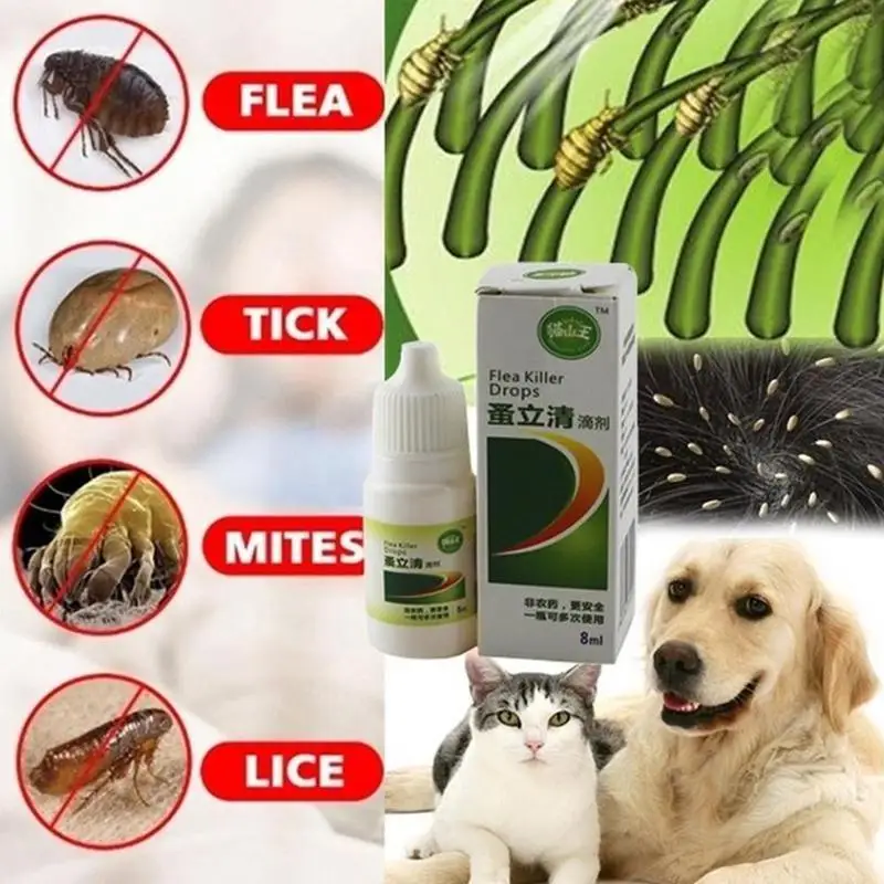 Спрей для собак и кошек жидкий инсектицид от блох 8 мл|Средство удаления пятен