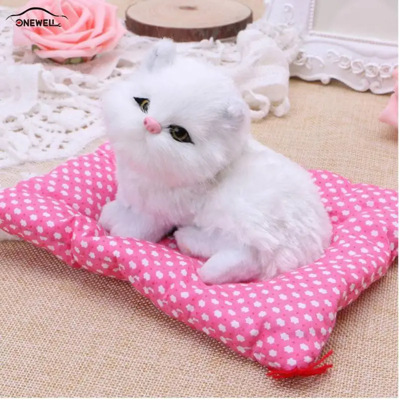 

1 pcs Cute Cartoon Cats Car Ornaments Cute Simulation Sleeping Cats Decoration Automobiles Lovely Plush Kittens Drop Ship