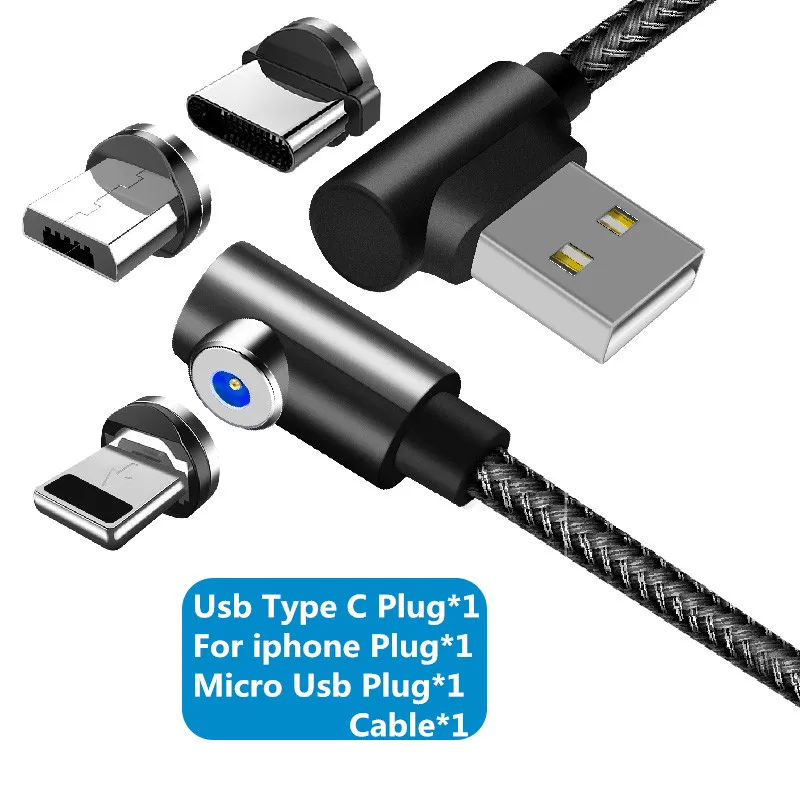 3 in 1 Black Магнитный usb-кабель SPEDU 3 в 1 для зарядки xiaomi mi 8 9 huawei p20 lite honor oneplus 6t iPhone usb type C mi cro usb кабель - Цвет: 3 in 1 Black