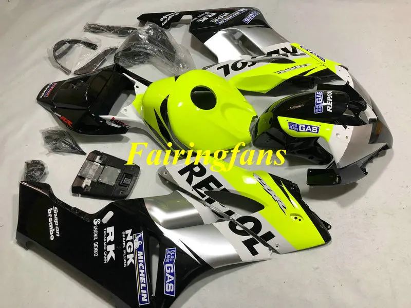 Мотоциклетный вставной обтекатель комплект для HONDA CBR1000RR 04 05 CBR 1000 RR CBR 100RR 2004 2005 серебристо-зеленый Обтекатели на кузов+ подарки HA03