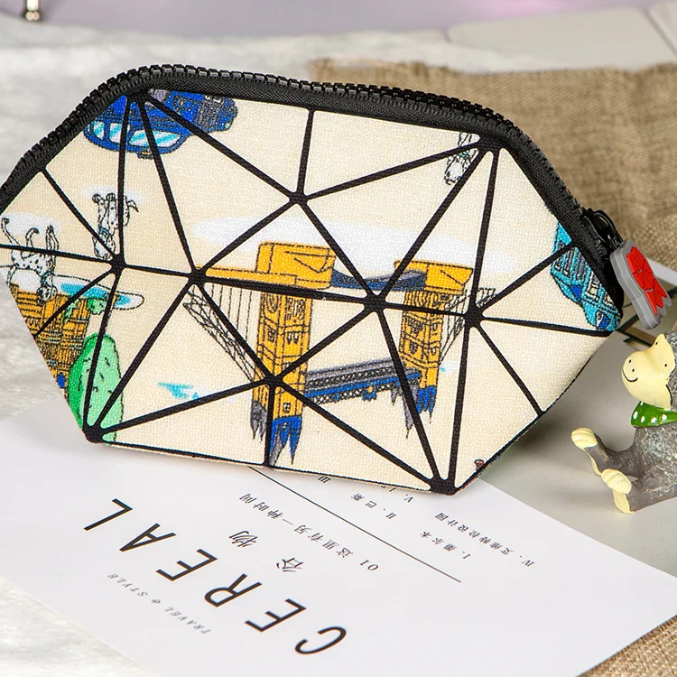 Модная Цветочная косметичка из ПВХ повседневные косметички чехлы складная