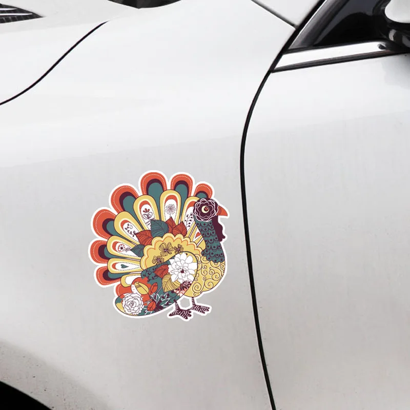 

YJZT 13.3*14.2CM Peacock Decor Car Sticker High Quality Personalized Silhouette 11A0054