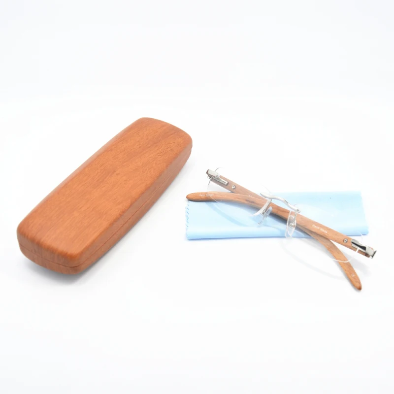 Деревянная оправа ручной работы без оправы очки для чтения мужские и женские + 1 0 5