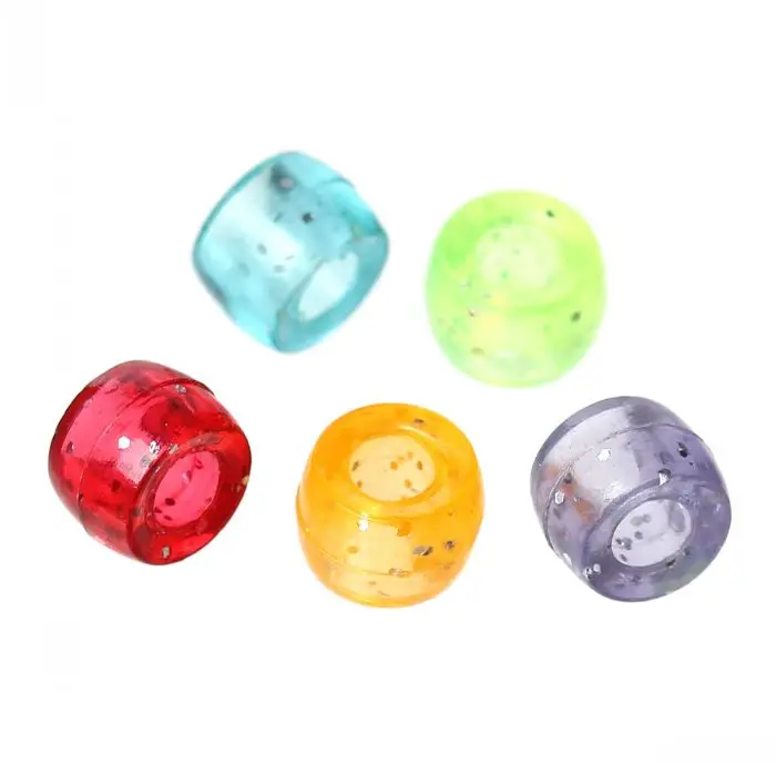 

DoreenBeads Retail Plastic Spacer Beads Round Mixed Glitter About 6mm Dia,Hole:Approx 3.0mm,1000 PCs