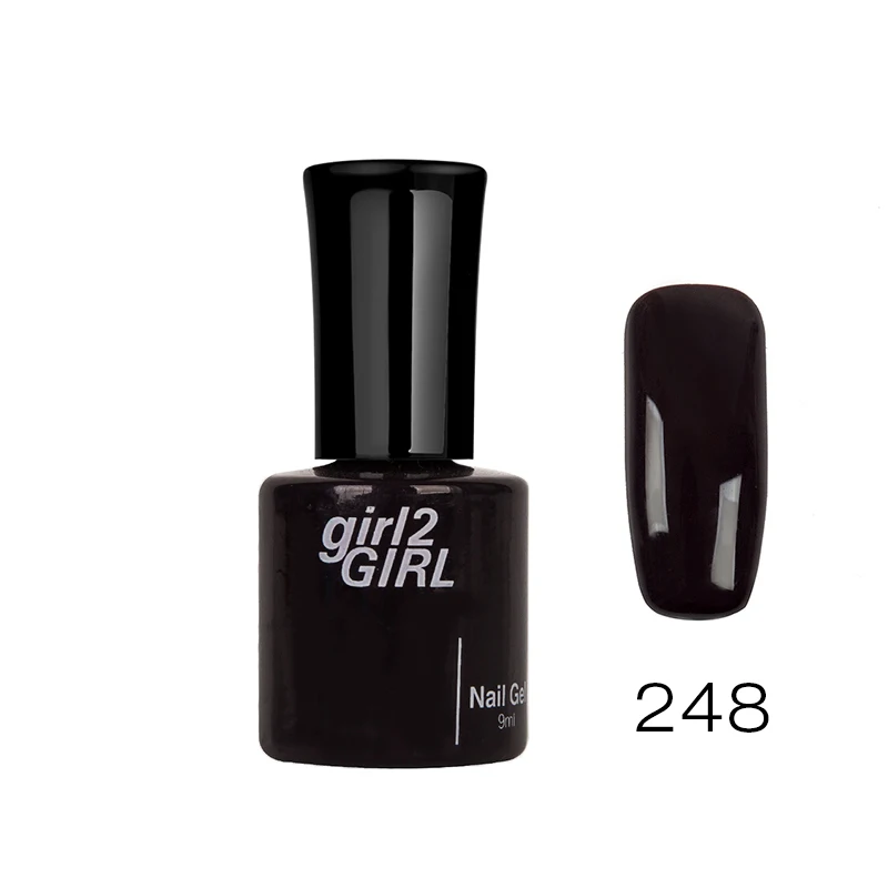CODE-248 Гель-лак для ногтей GIRL2GIRL, долговечный УФ-лак для замачивания, Цветные бутылки, белый, черный, серый цвет, Гель-лак - Цвет: CODE-248