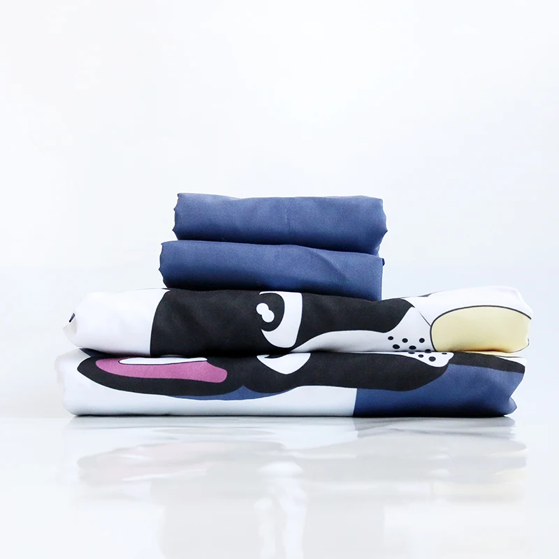 Carton Dog Bedding Sets Nevresim Takimlari Linen Simple Style Duvet Cover Flat Sheet Set Full King Twin Queen E | Дом и сад