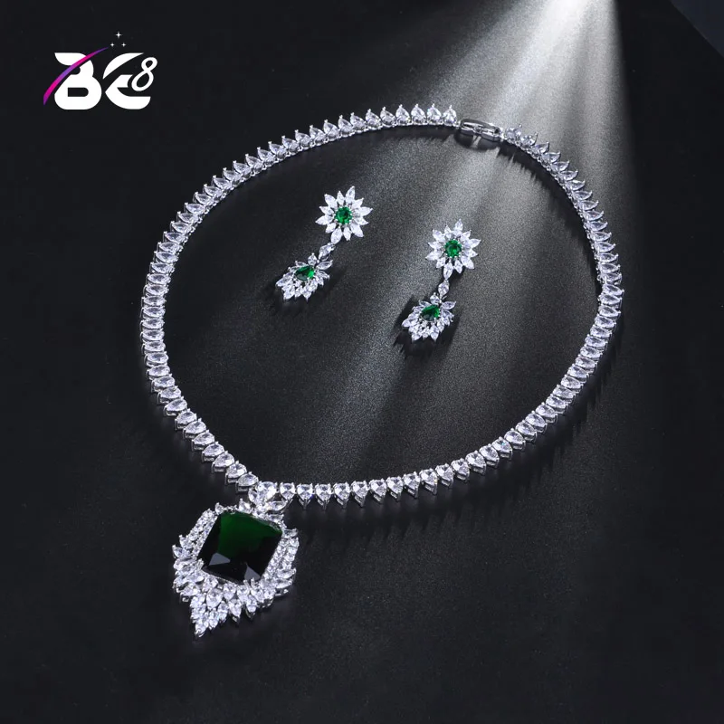 

Be 8 New Fashion Necklace and Earring Jewelry Set Square Design for Women Fashion Jewelry Party Gift Bijoux Femme S193
