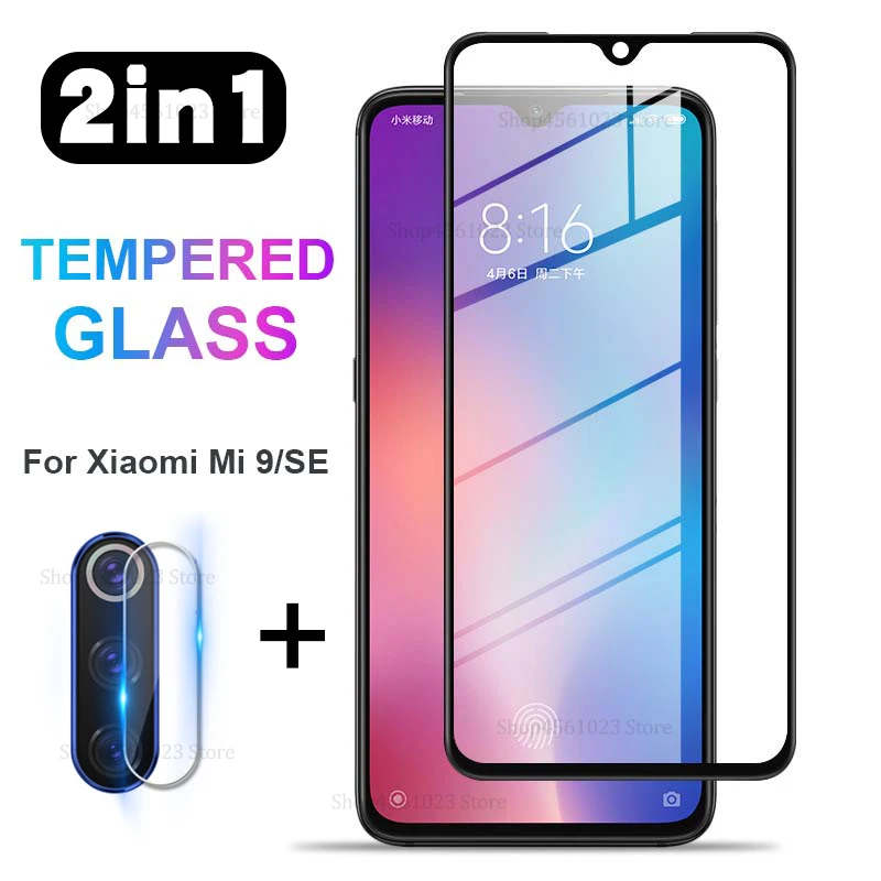 Закаленное стекло 2 в 1 с полным покрытием для Xiaomi Mi CC9 9 T 9SE 9X Pro A3 E Защита экрана