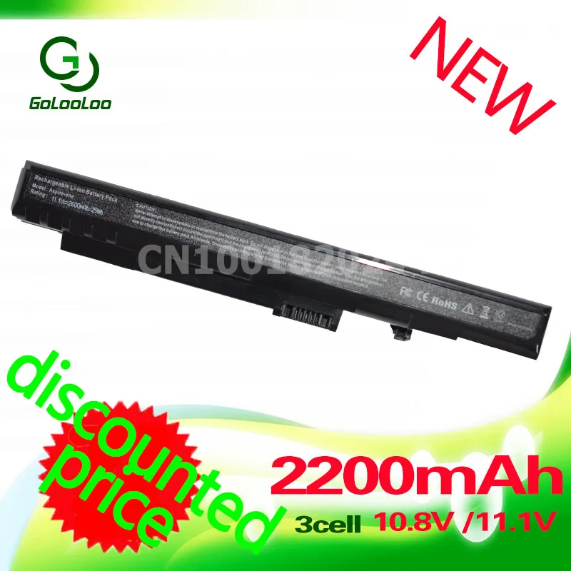 

Golooloo 3 Cells 11.1v 2200MaH laptop battery for Acer Aspire One A110 A150 ZG5 UM08A31 UM08A72 UM08A71 UM08A73 UM08B74 black